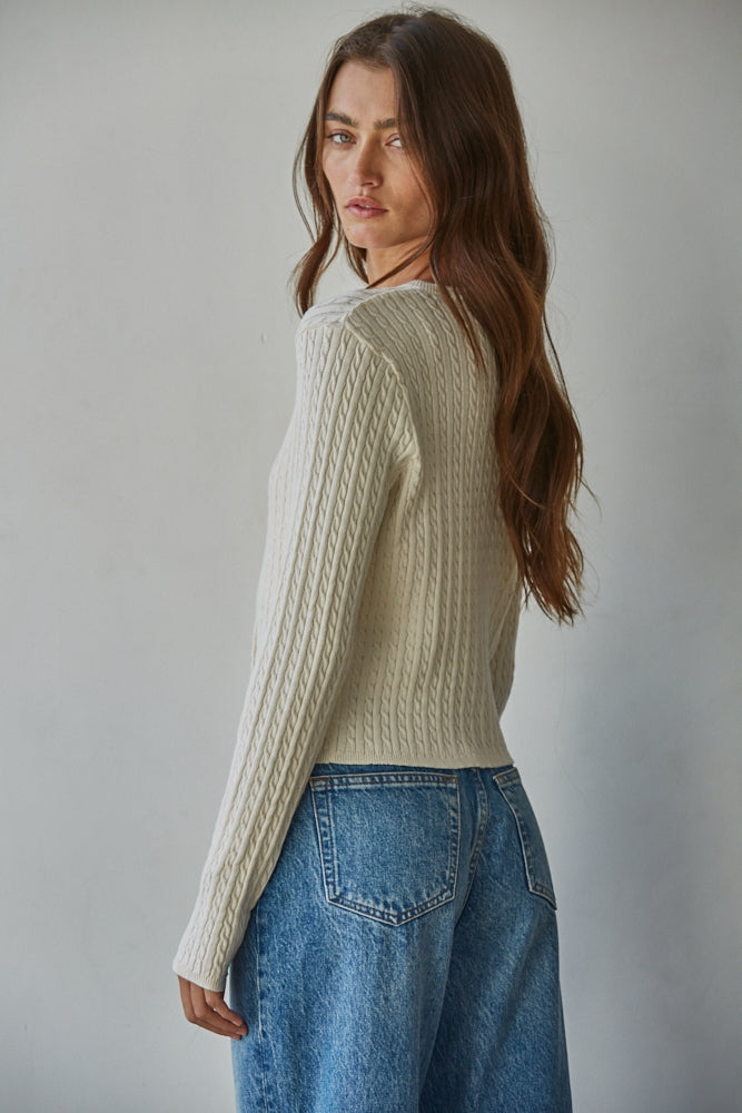 Cotton Button Down Cardigan