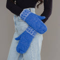 Blue & Lt. Blue Patterned Knit Mittens