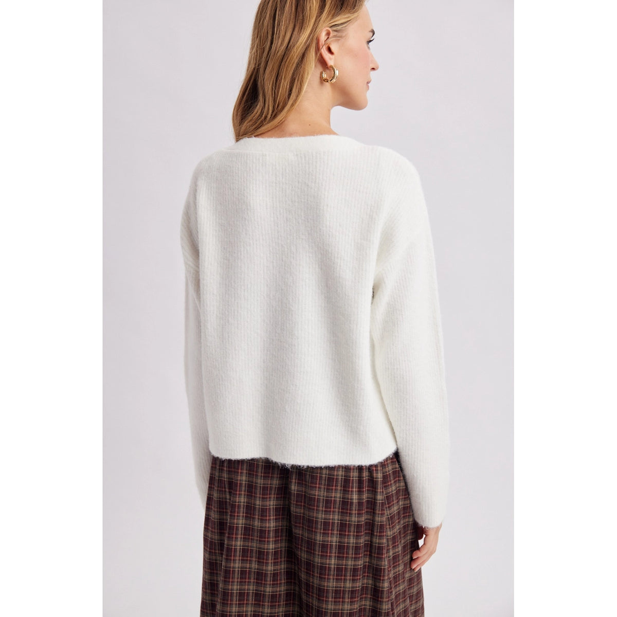 V-Neck Knit Cardigan