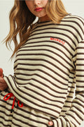 Weekend Textured Stripe Long Sleeve