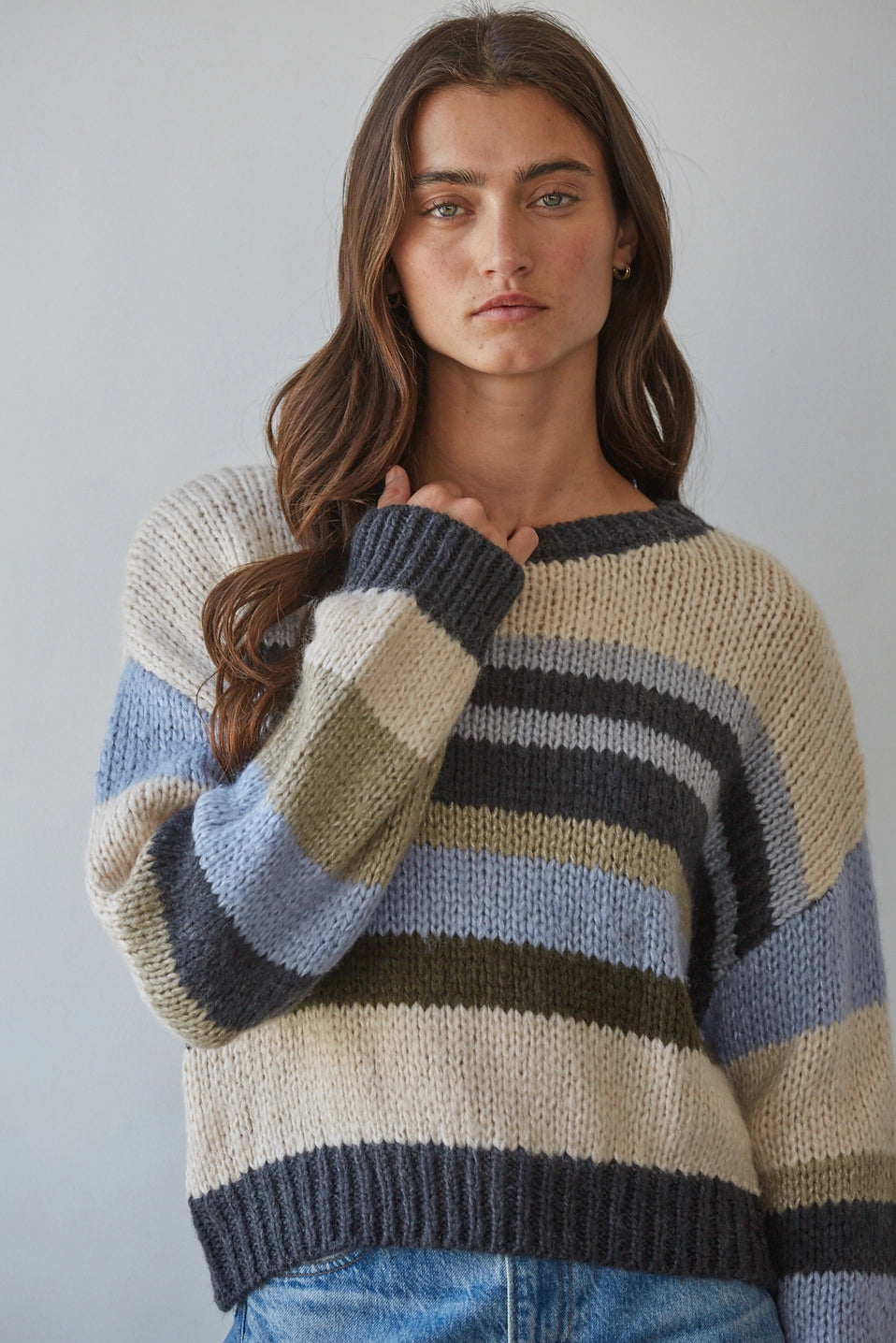 Striped Knit Sweater