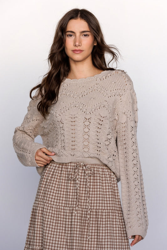 Pointelle Knit Sweater