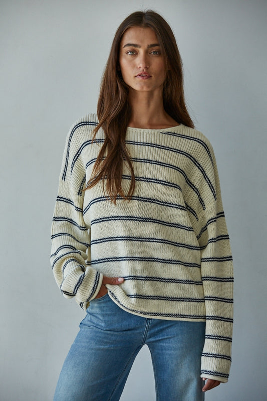 Ayla Striped Pullover