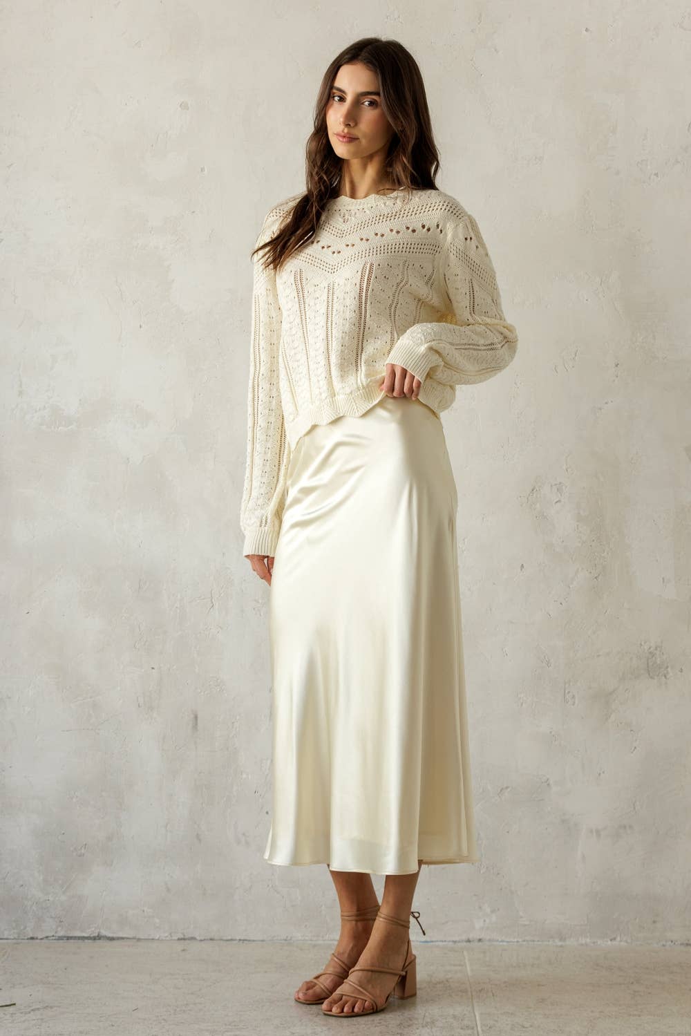Pointelle Knit Sweater