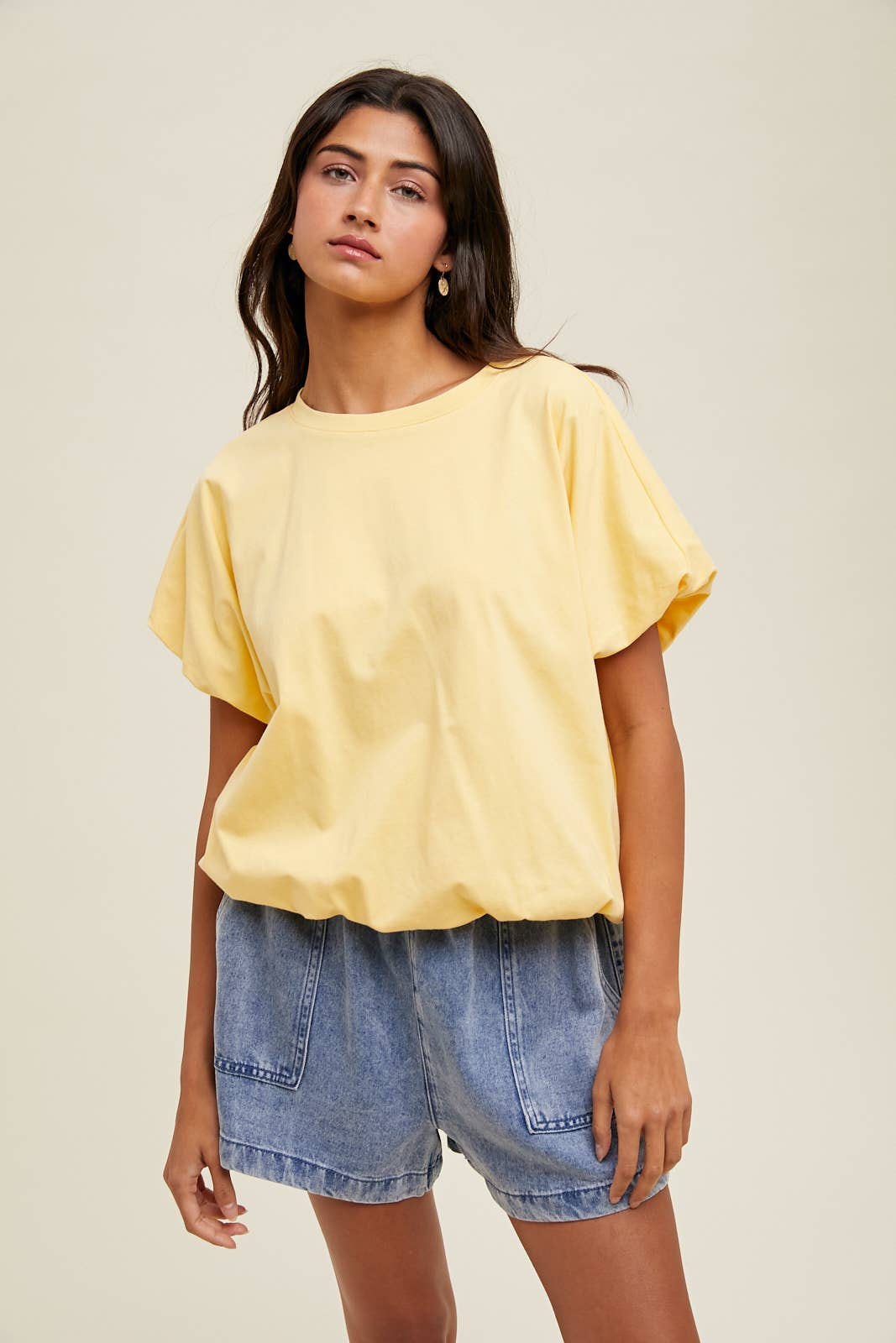 Bubble Hem Knit Top