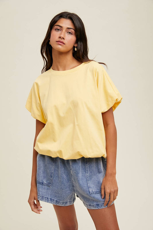 Bubble Hem Knit Top