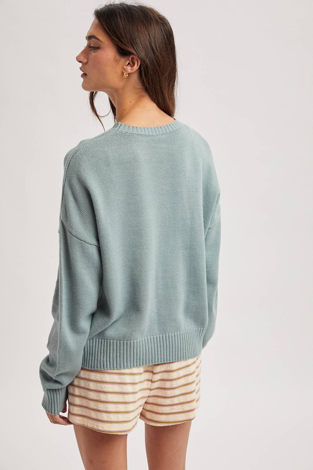 Basic Relaxed Crop Sweater