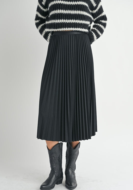 Full of Charm Pleated Midi Skirt