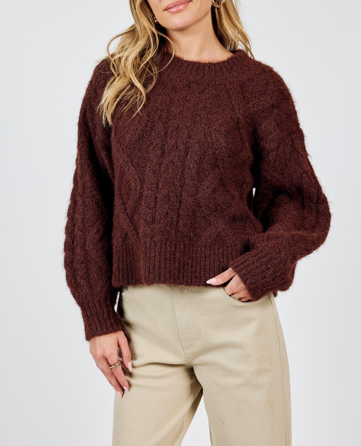 Join Hands Cable Knit Sweater