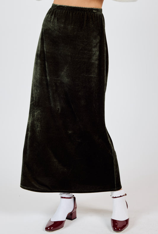 Midnight Oil Velvet Skirt