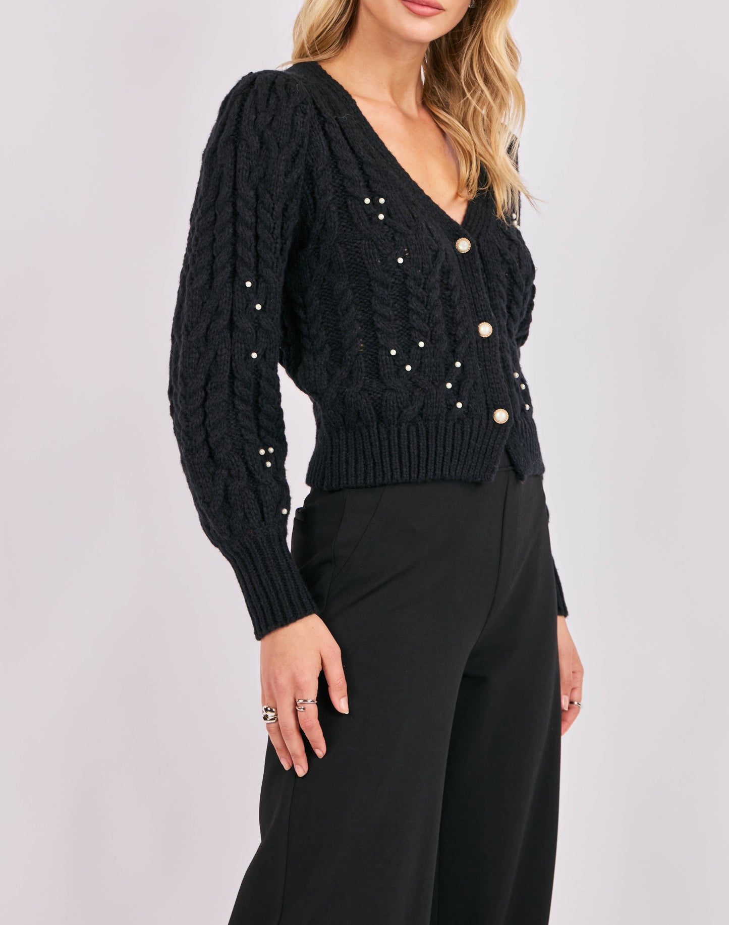 Pearl Embellished Cardi