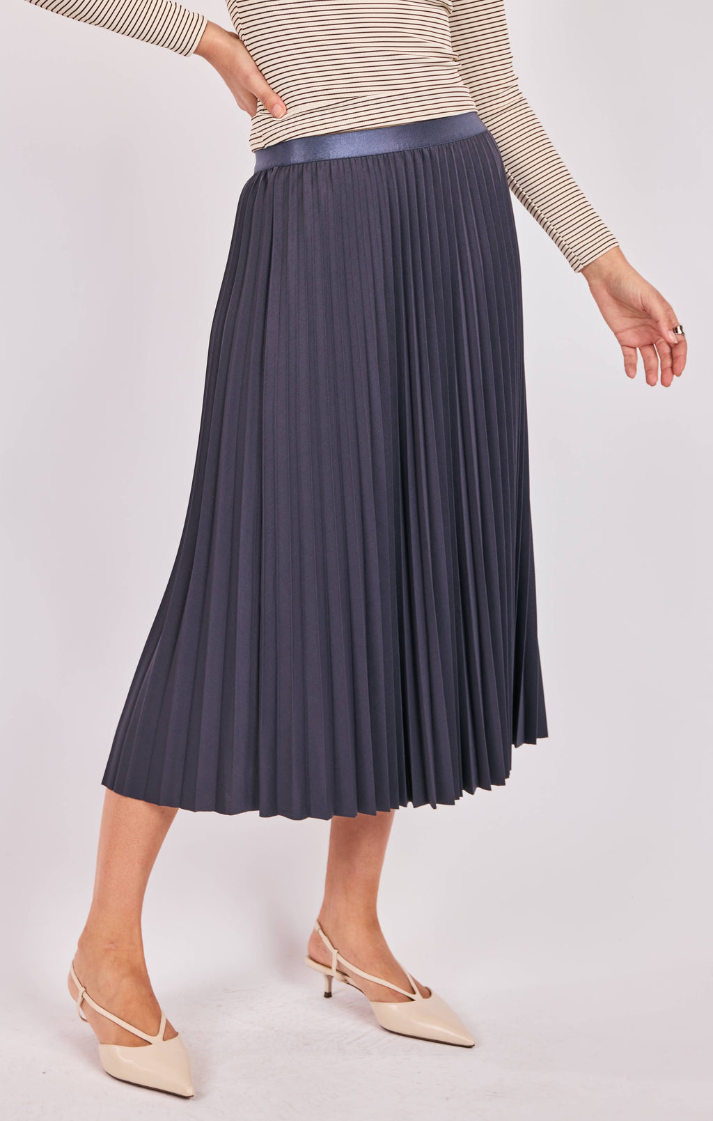 Pleated Midi Skirt