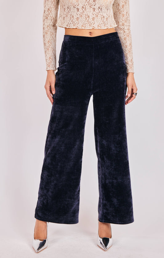 Velvet Wide Leg Pants