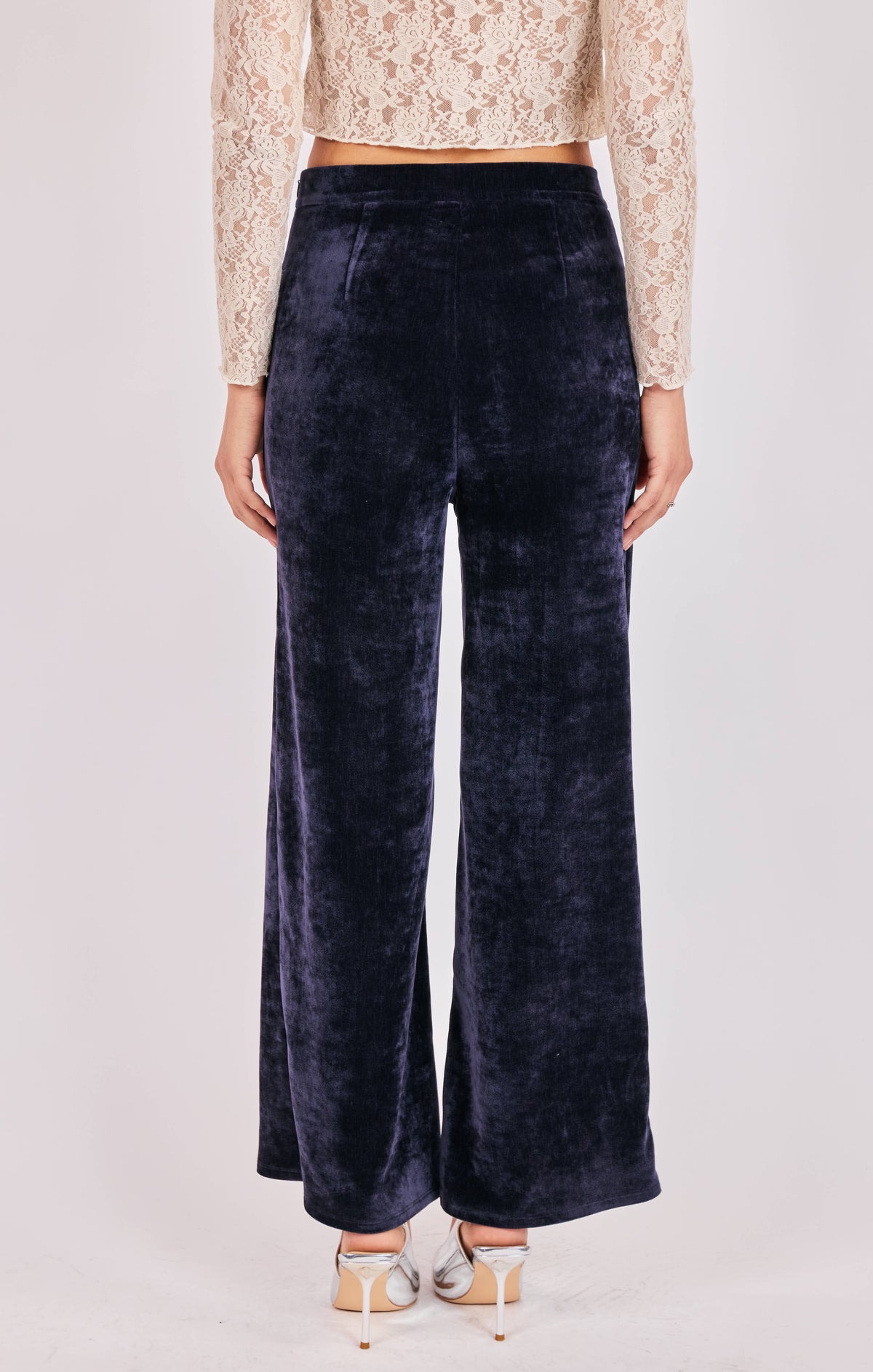 Velvet Wide Leg Pants