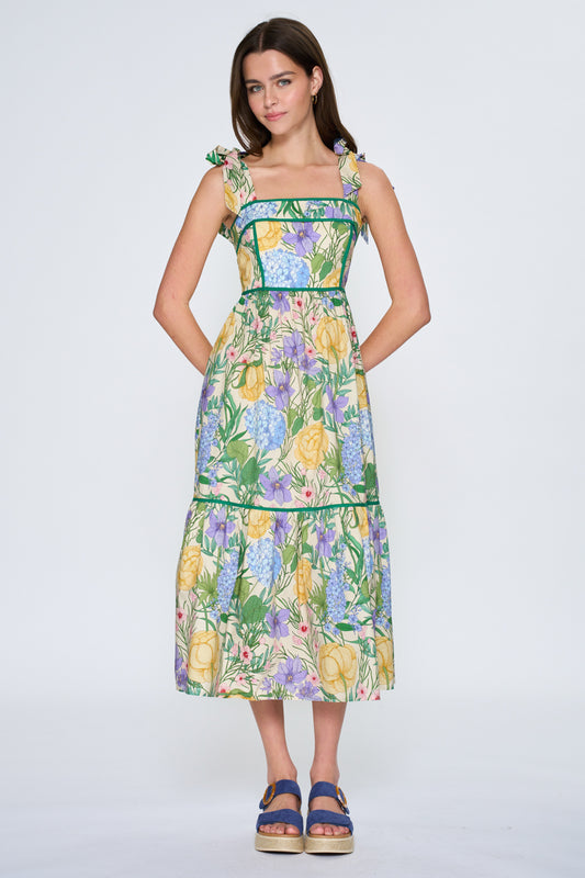 Vibrant Floral Midi Dress