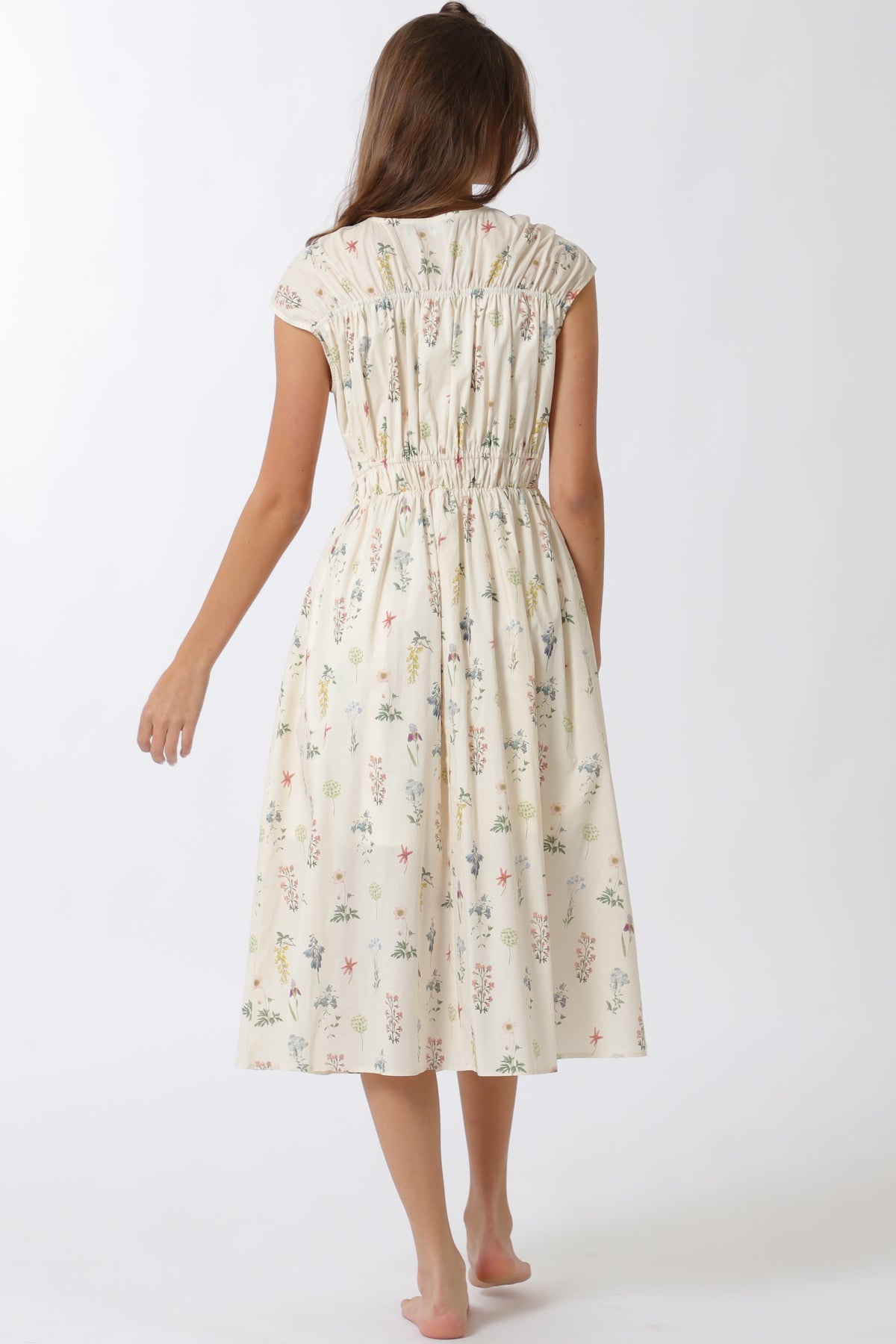 Floral Front Tie Midi Dress
