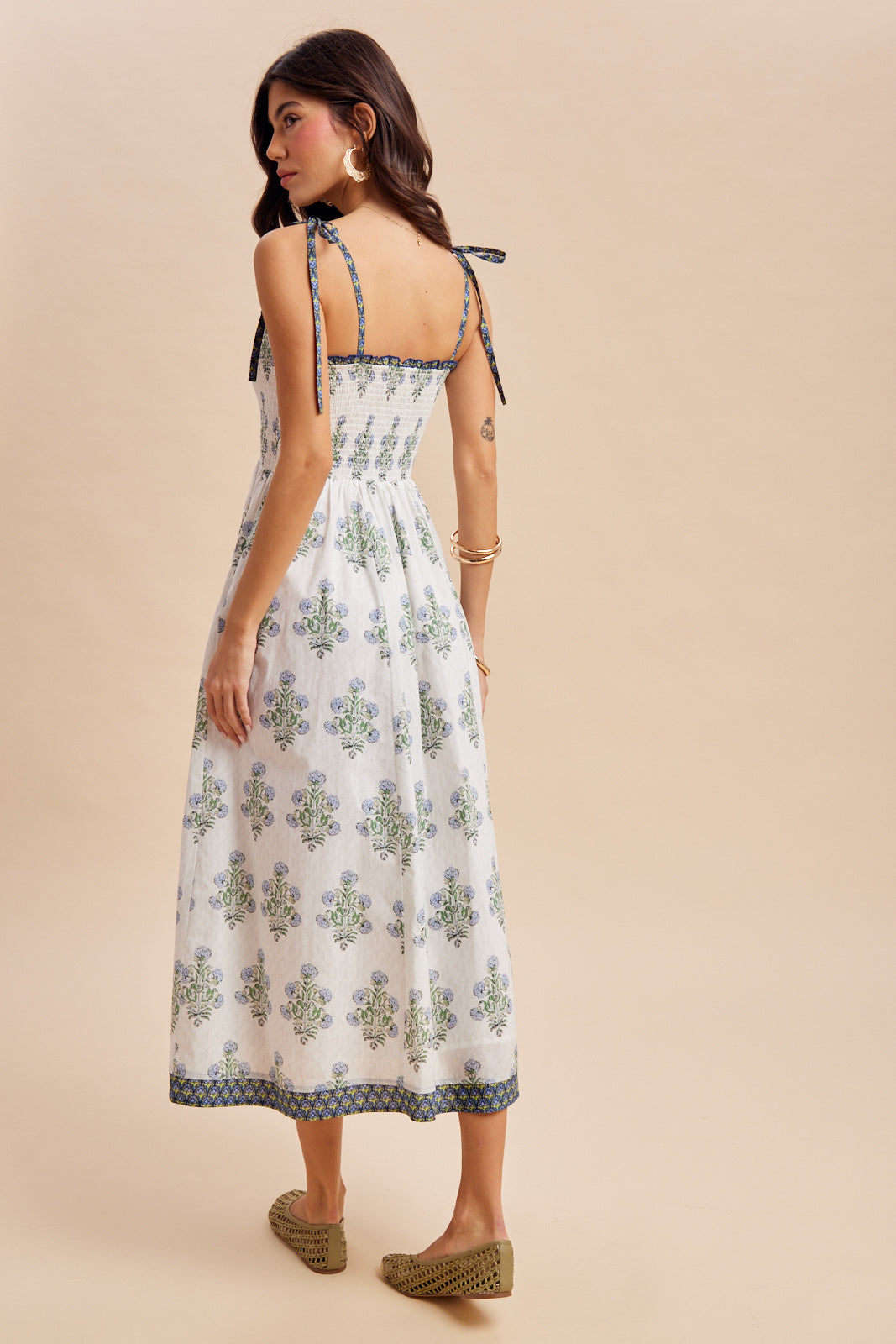 Smocked Floral Maxi Dress