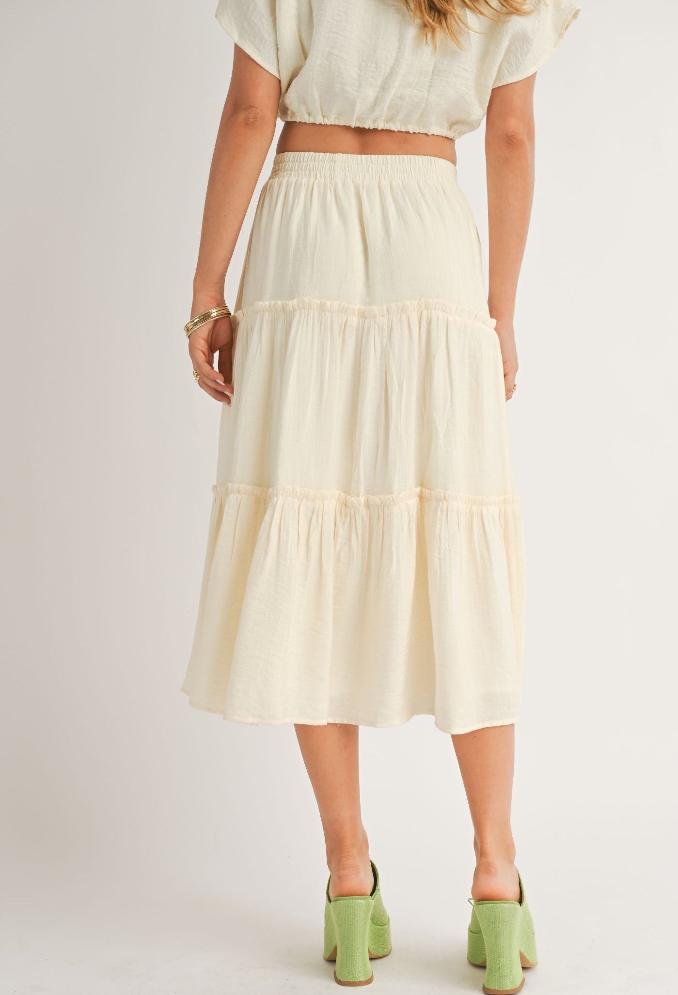 Grazie Three Tiered Midi Skirt