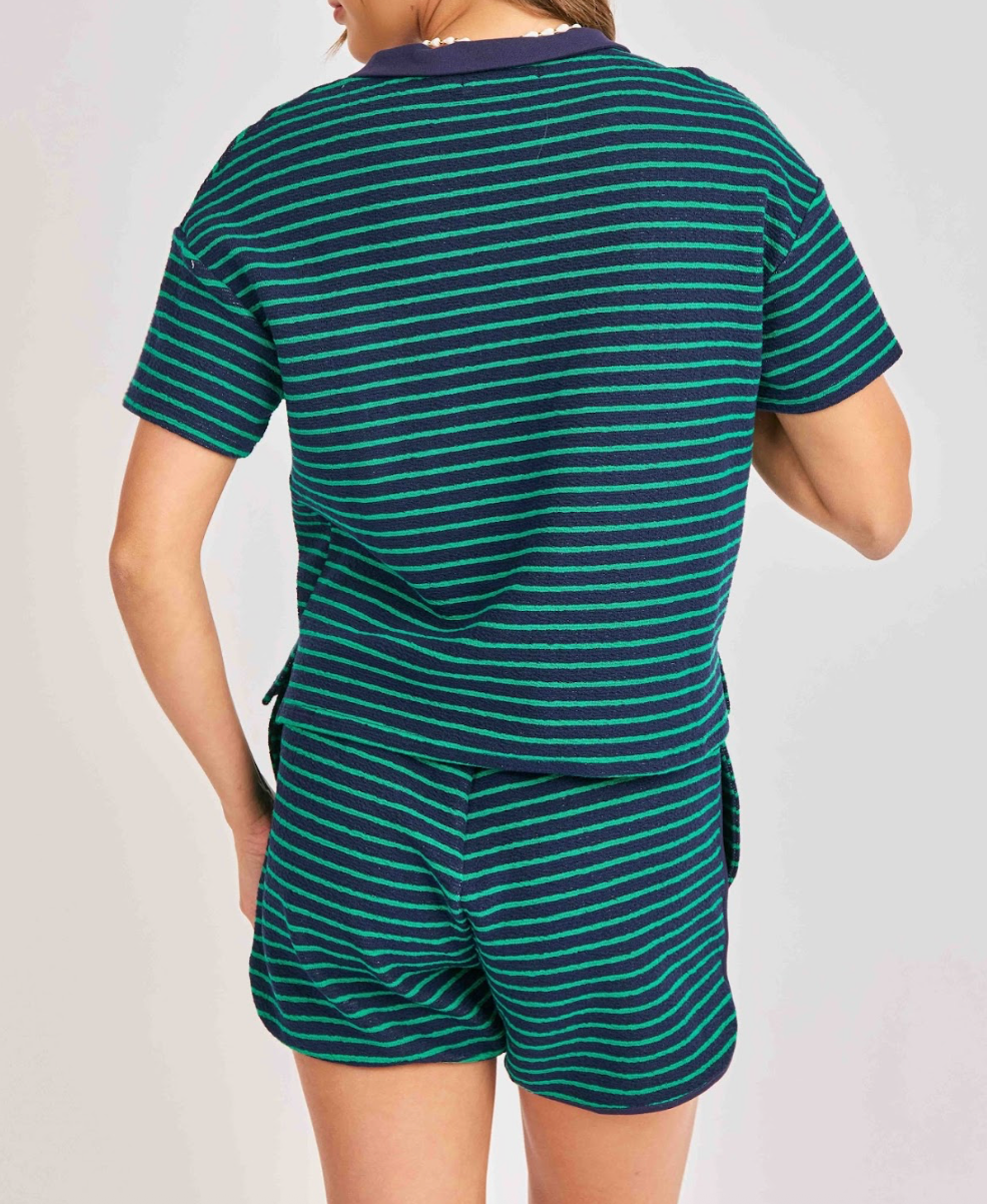 Jetty Stripe Polo Tee