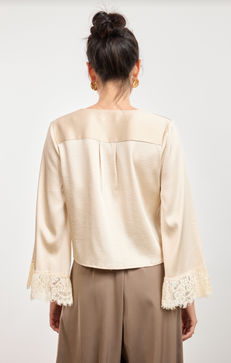 Darlin Lace Trim Blouse