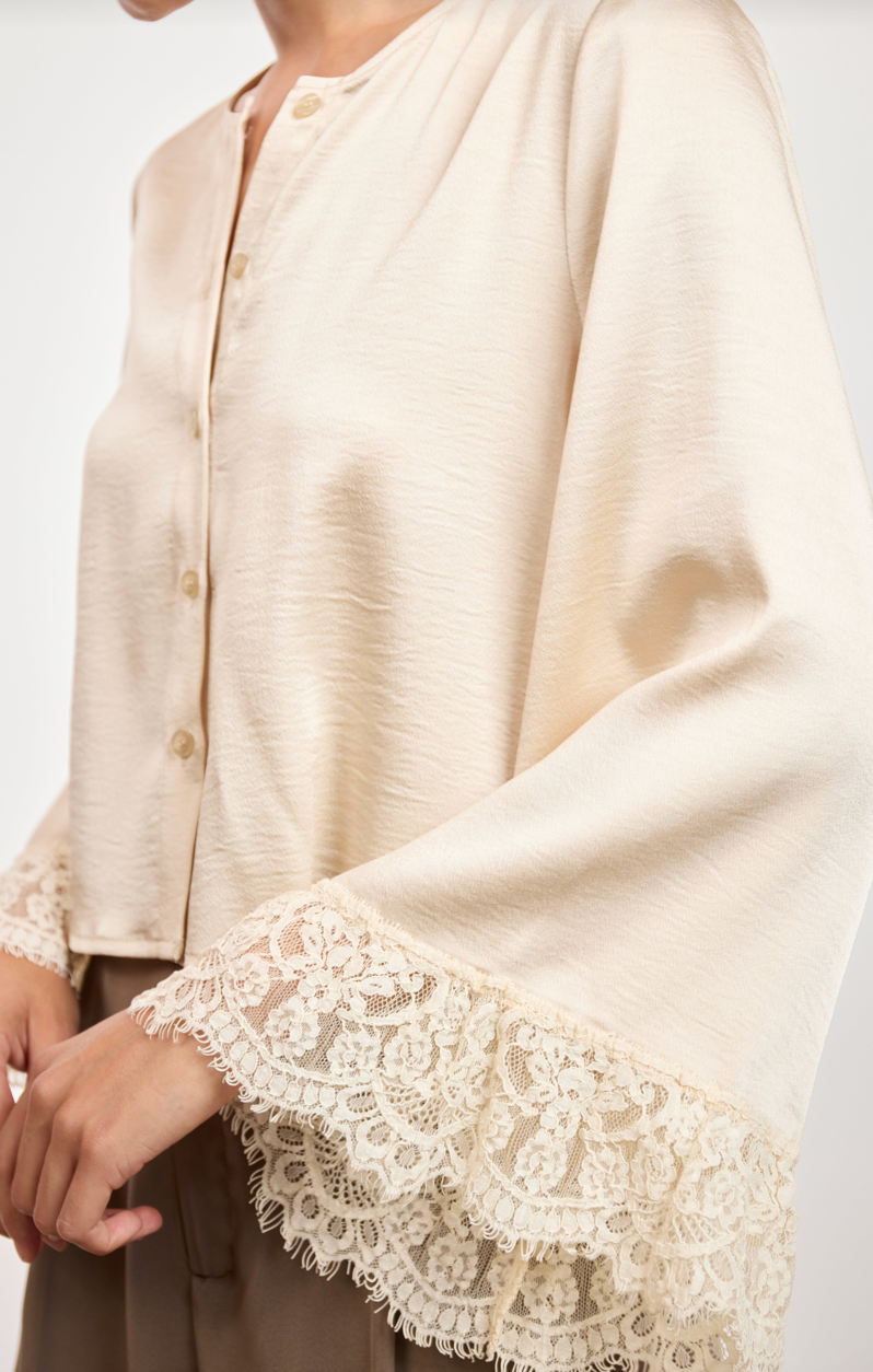 Darlin Lace Trim Blouse