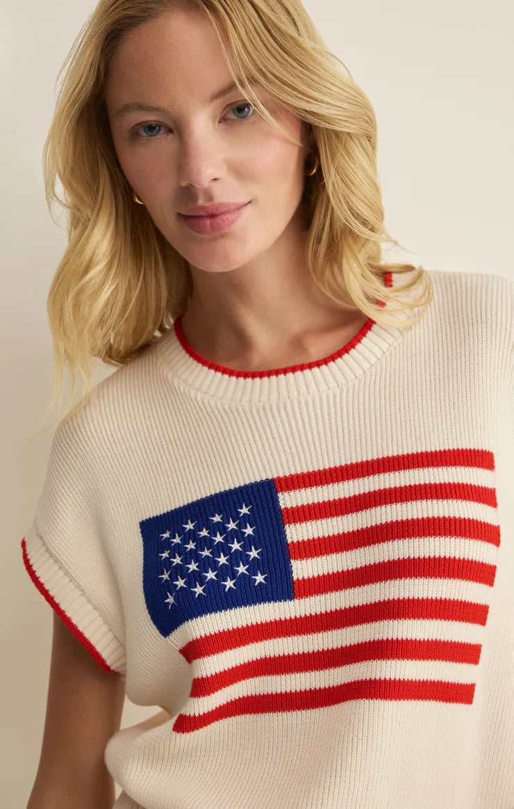 Sleeveless Flag Sweater