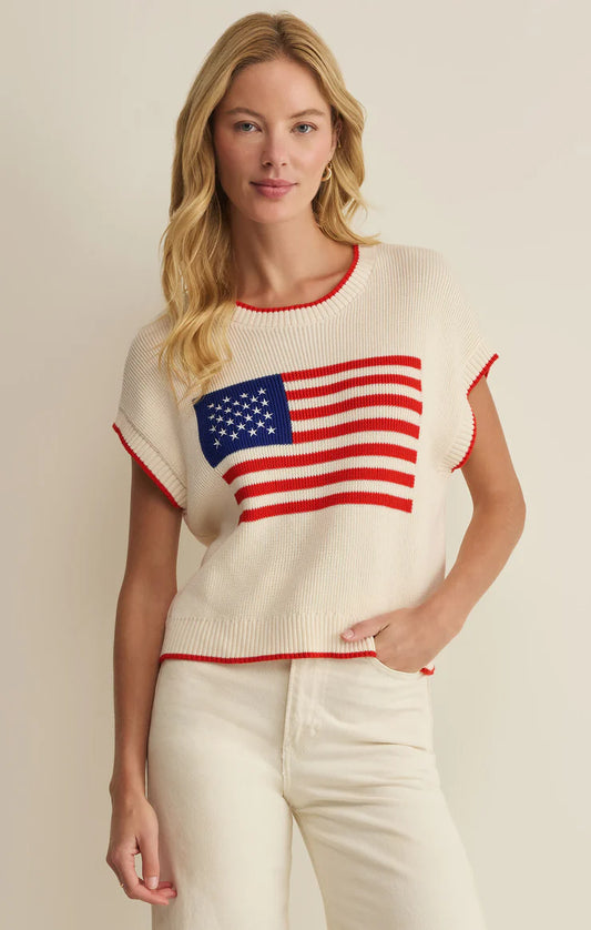 Sleeveless Flag Sweater