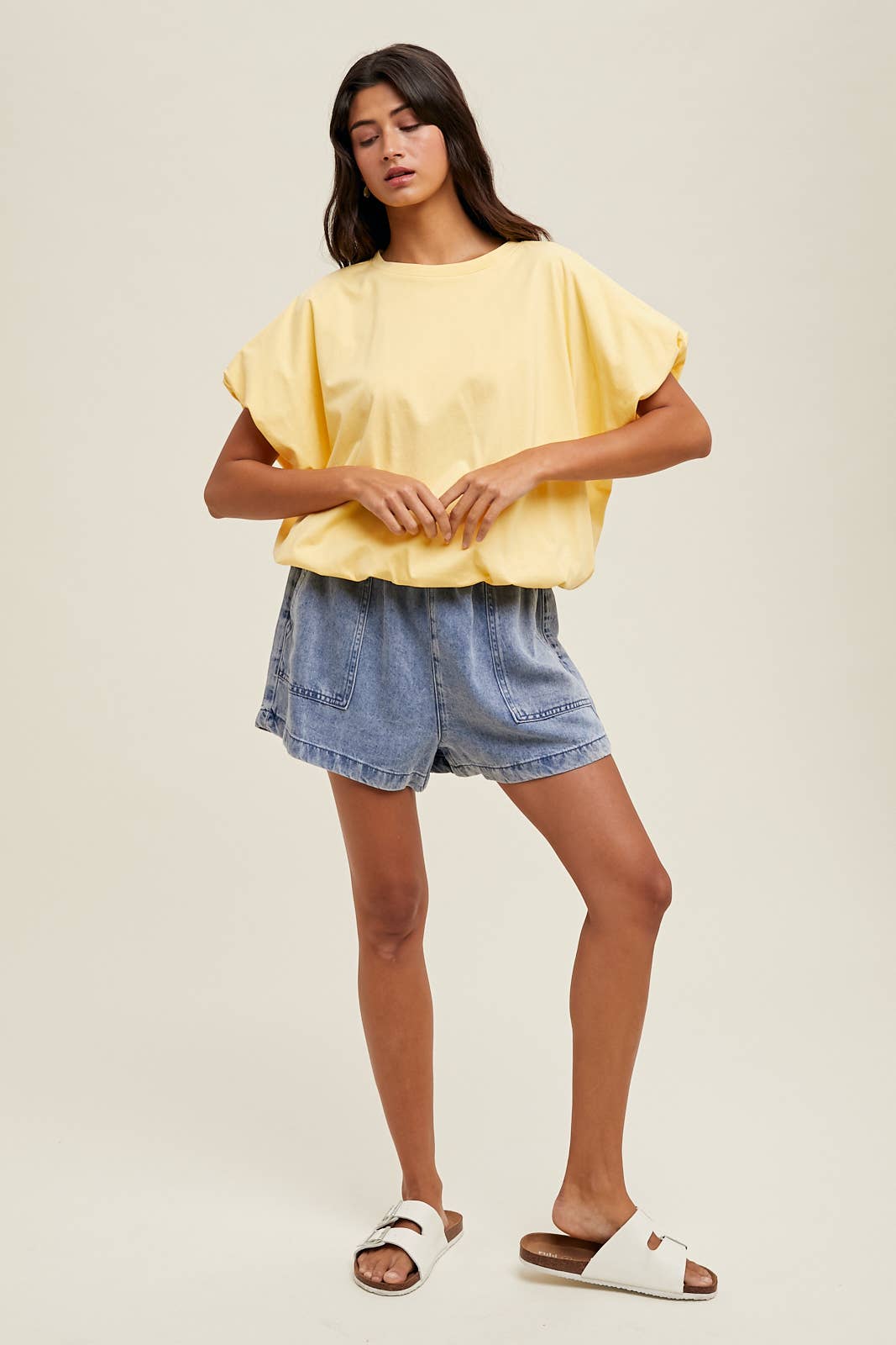 Bubble Hem Knit Top