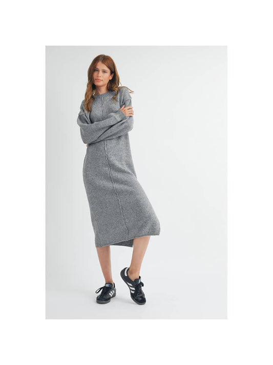 Brushed Sweater Midi Dress