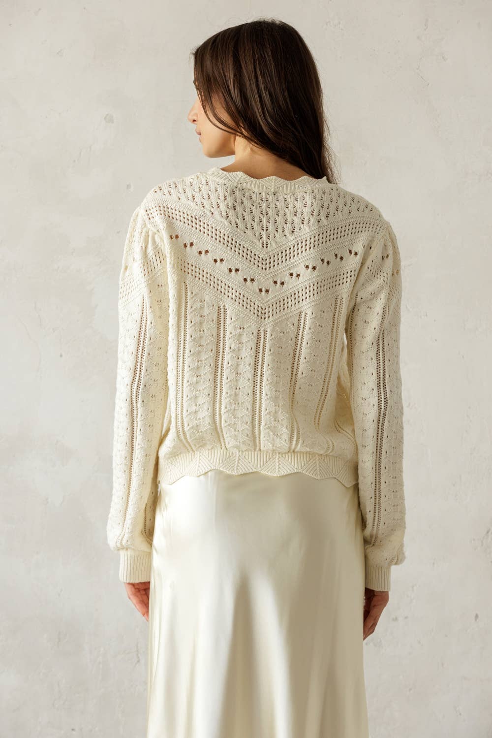Pointelle Knit Sweater