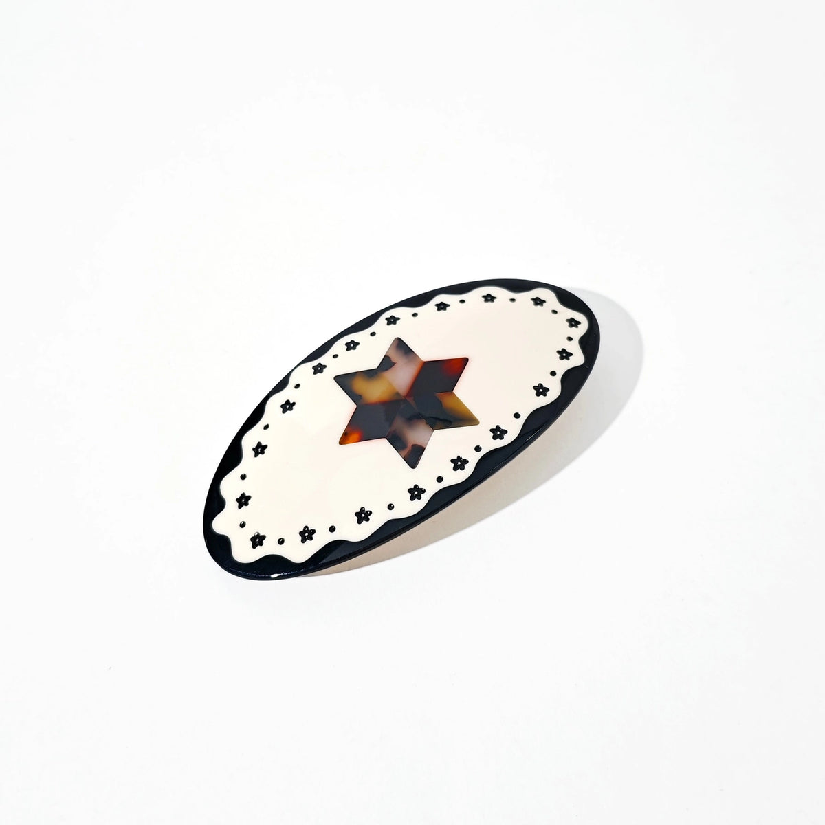 Tortoise Star Large Barrette