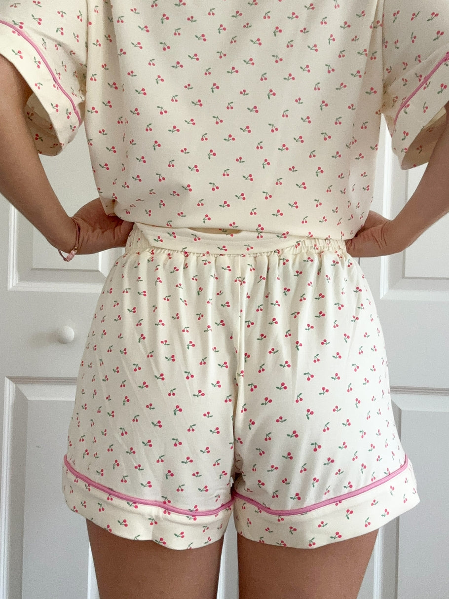Cherries All Over PJ Shorts