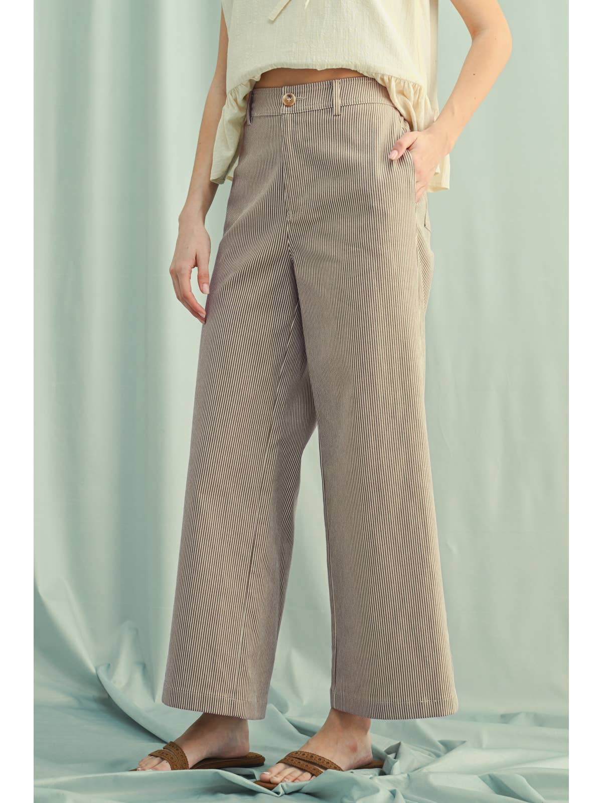 Striped Wide Leg Pants