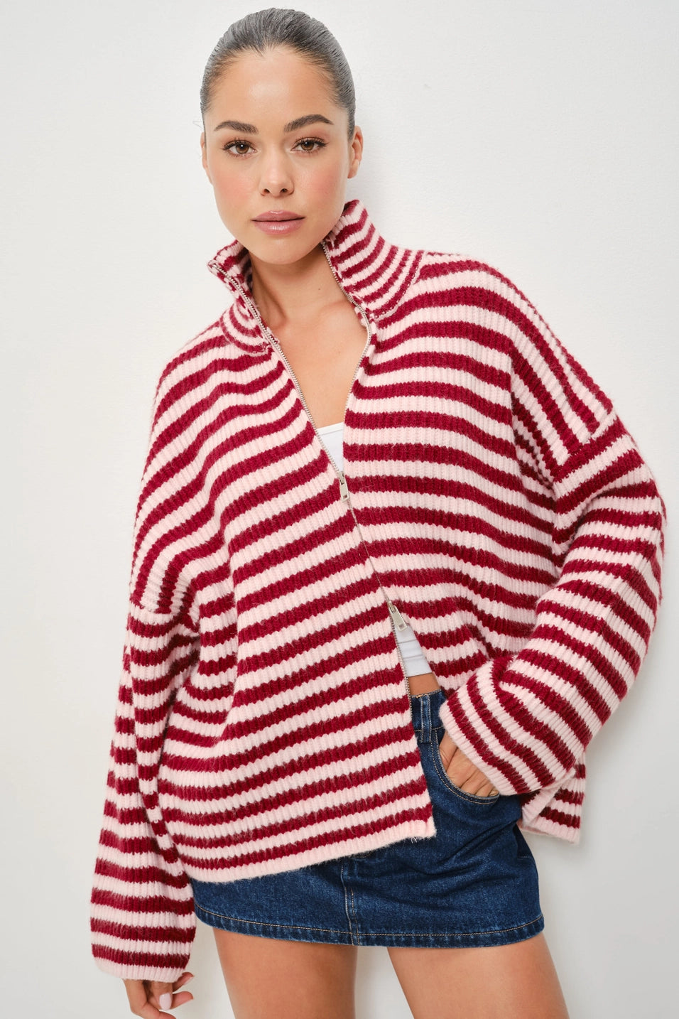 Zane Striped Knit Jacket