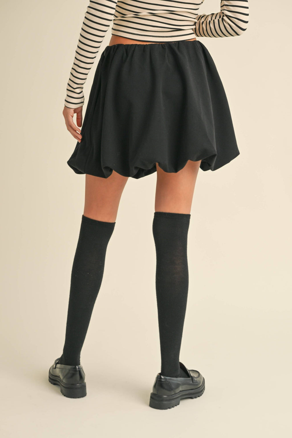 Bubble Bottom Mini Skirt