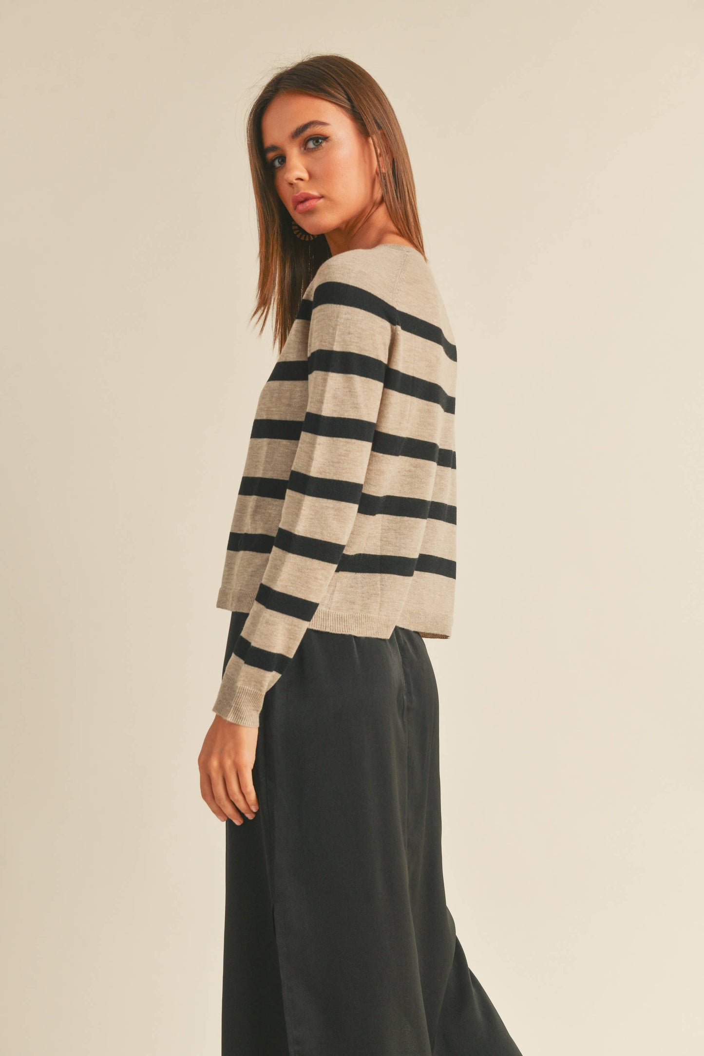 Striped Round Neck Sweater