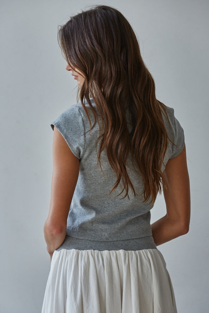 Cotton Spandex Ribbed Tee