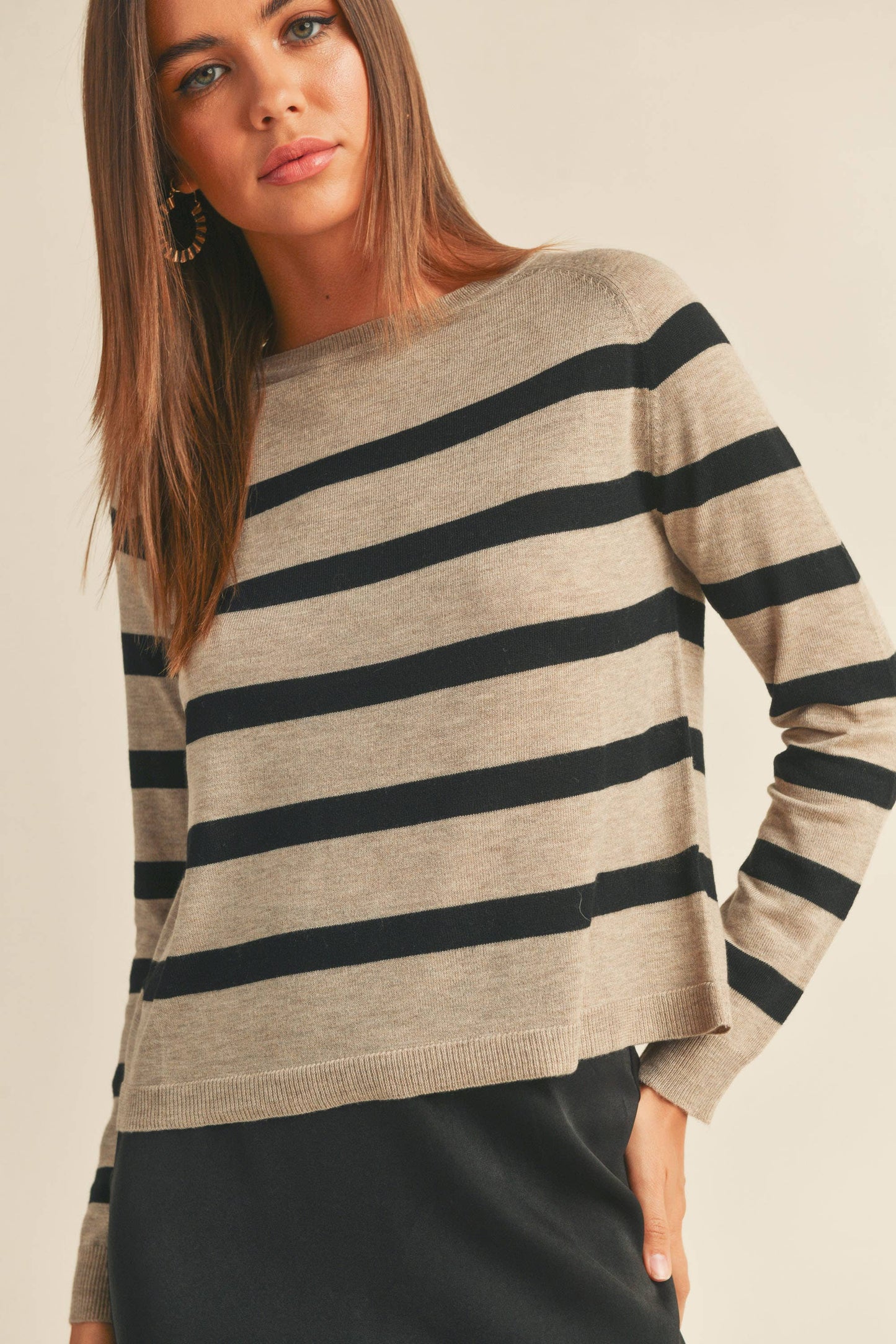 Striped Round Neck Sweater