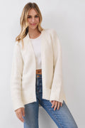 Chevron Open Front Cardigan