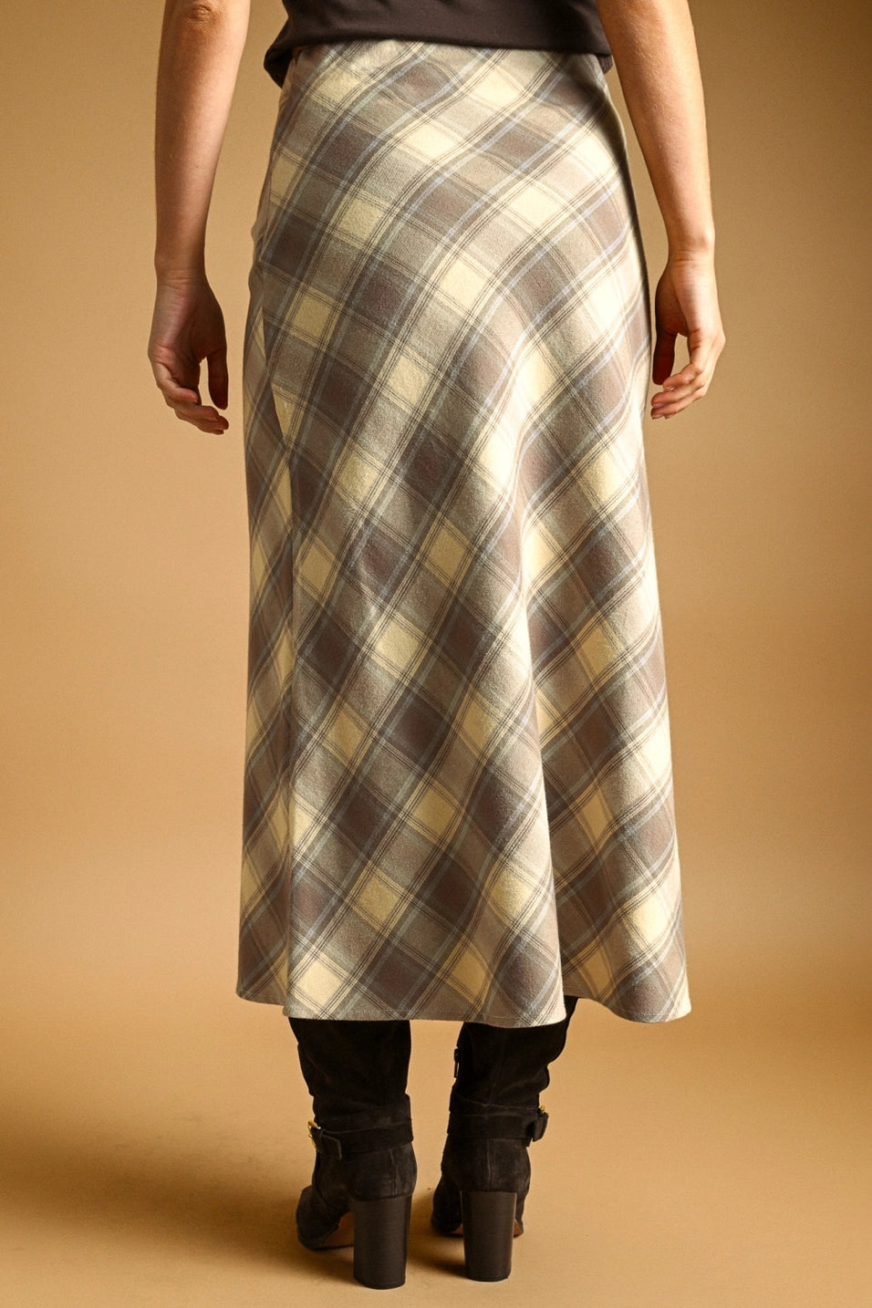 Plaid Slip Maxi Skirt