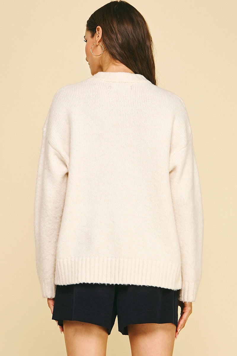 Star Knit Oversized Sweater