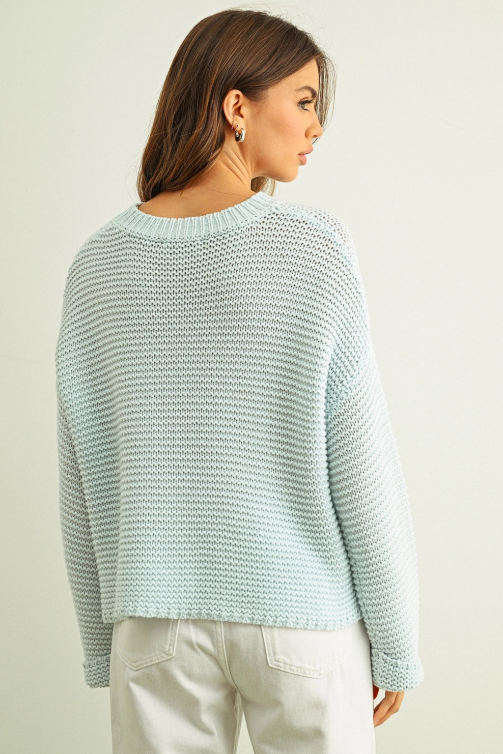 Round Neck Knit Sweater