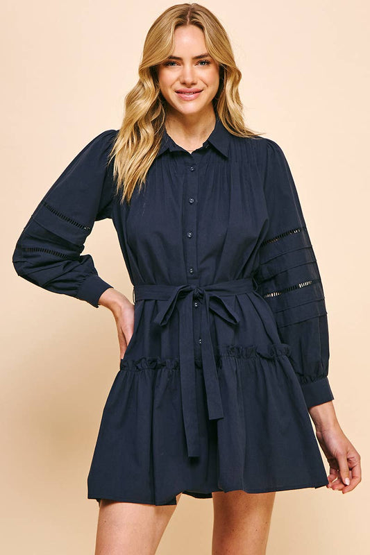 Button Down Belted Mini