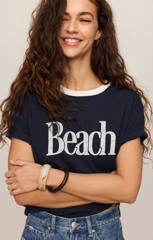 Beach Contrast Boyfriend Tee