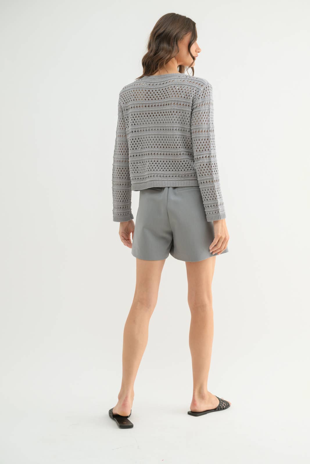 Tie Front Crochet Cardigan