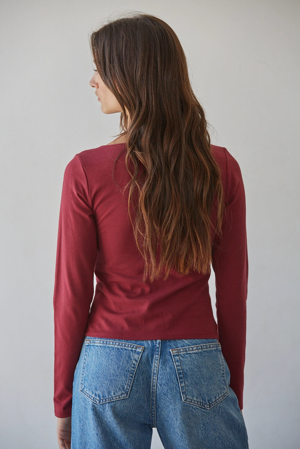 Boatneck Long Sleeve Top