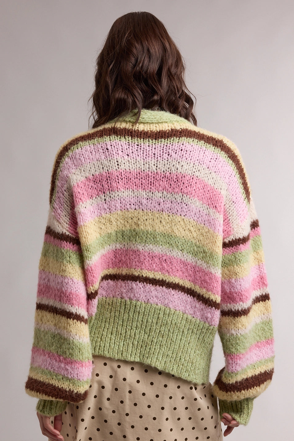 Striped Colorblock Cardigan