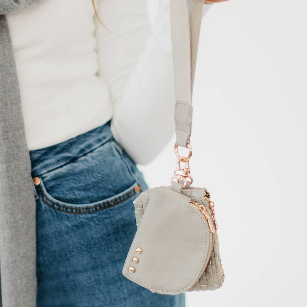Wonderlust Woven Dual Pouch Wristlet 