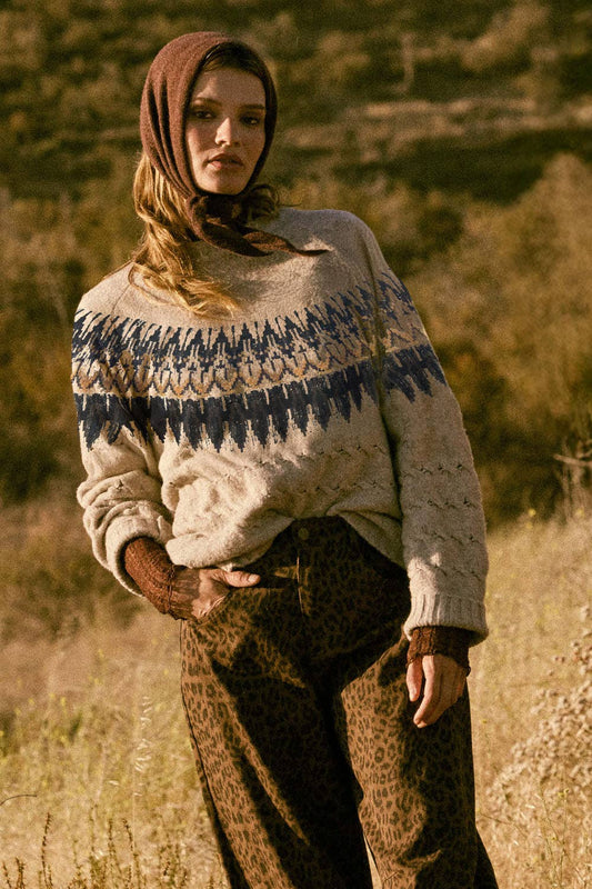Fair Isle Raglan Sweater