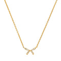 Pave CZ Delicate Bow Necklace